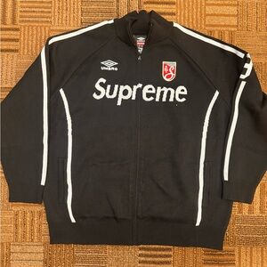 Supreme X Umbro Black and White Track Jacket sweater zip up